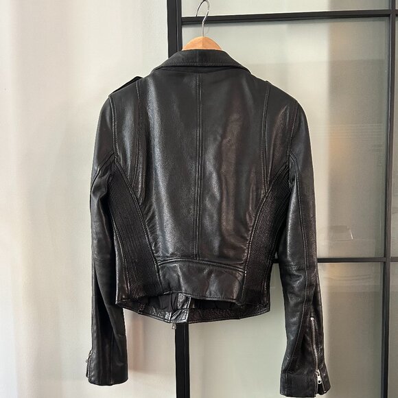 Zara Trafaluc Leather Moto Biker Jacket, Medium, Good condition - Picture 2 of 3